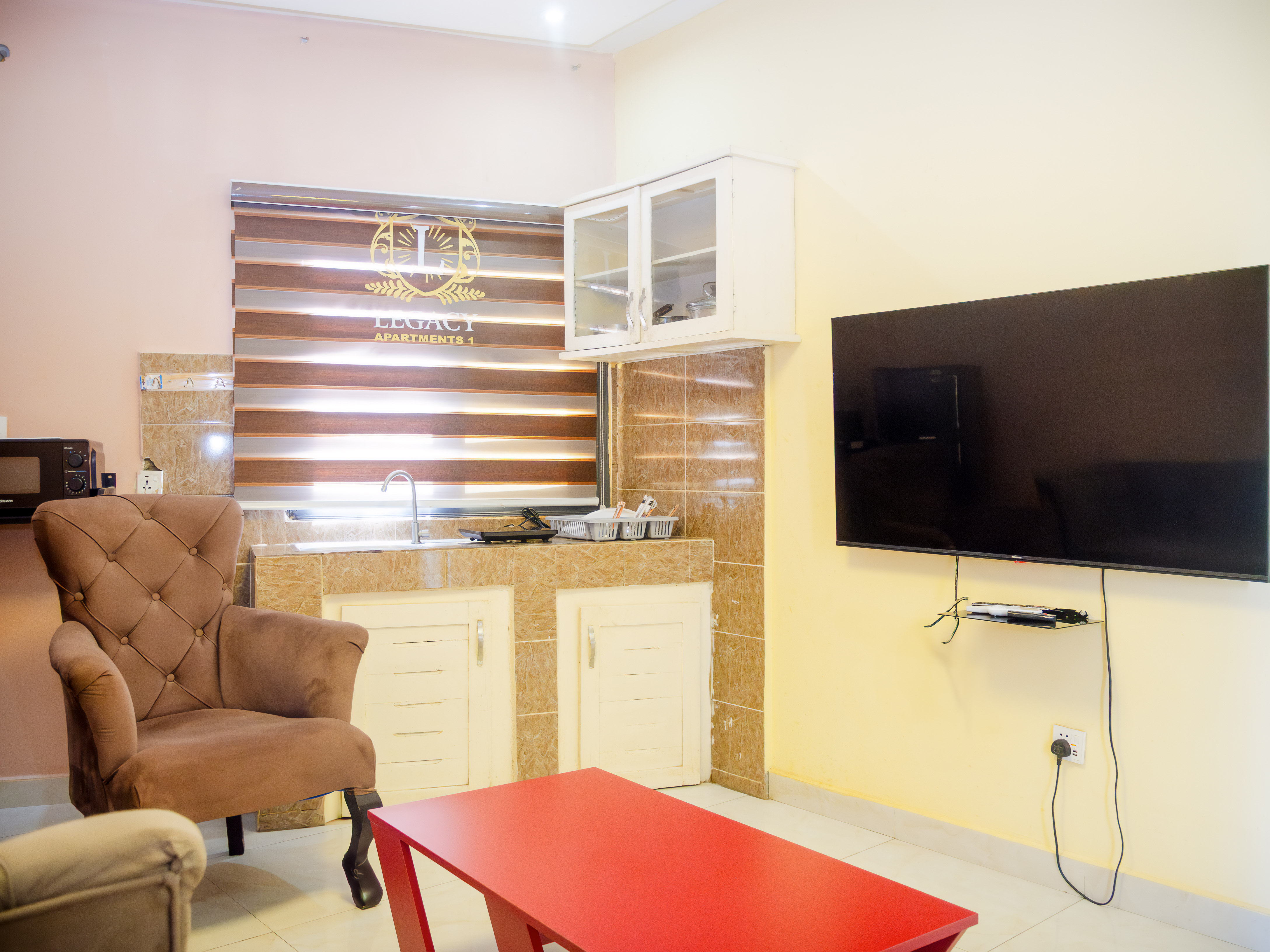 sitting room with two pairs of chairs